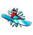 emblem with snowboarding symbols winter sport vector image vector image