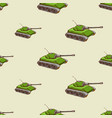 military tank seamless pattern vector image vector image