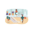 people shopping in clothing store scene man vector image