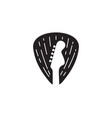 rock guitar pick vector image vector image