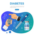 vaccination diabetes immunization banner vector image vector image