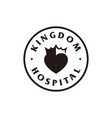 crown heart logo design icon vector image vector image