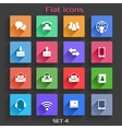 flat application icons set vector image vector image
