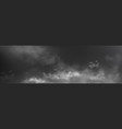 smoke fog clouds or sky monochrome background vector image