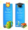 time to learn vertical banners vector image