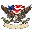 american eagle holding an olive branch and arrows vector image