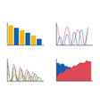 business data graph analytics elements bar pie vector image