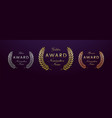 palm wreath wide awards concept vector image vector image