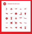 aircraft icons vector image vector image