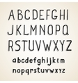 hand drawn comic cartoon font black vector image