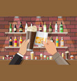 interior of pub cafe or bar vector image vector image