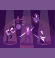 rock band performance flat vector image vector image