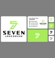 s seven logo vector image vector image