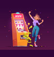slot machine jackpot casino win money prize vector image
