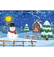 winter night scene vector image
