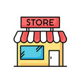 convenience store rgb color icon grocery shop vector image