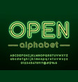 neon font vector image
