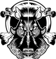 wild bore face vector image vector image