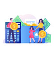 family budget concept vector image