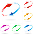 arrow circles vector image vector image
