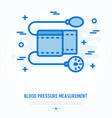 blood pressure measurement thin line icon vector image