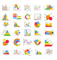 finance business flat diagram charts vector image