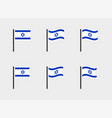 israel flag symbols set national flag icons vector image
