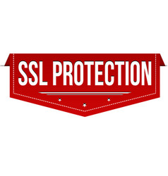 Ssl protection banner design Royalty Free Vector Image