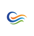 water wave logo template vector image