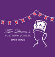 queens platinum jubilee celebration poster vector image vector image