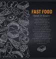 hand drawn fast food vector image