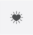 heart sun icon vector image vector image