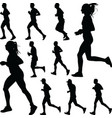runner silhouette run vector image vector image