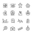 set of christmas theme icons vector image