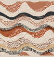 wavy seamless pattern in natural geo style vector image vector image