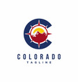 colorado mountain logo design vector image