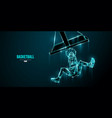 abstract silhouette of a basketball player man vector image