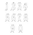 cartoon numbers vector image