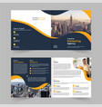 creative square bi fold brochure design vector image vector image