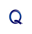 letter q swoosh logo vector image