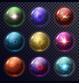 magic spheres or balls for future prediction orb vector image vector image