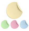 set of round paper sticker isolated on white vector image vector image