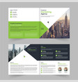 creative square bi fold brochure design vector image vector image