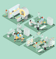 set of 3d flat isometric medical vector image