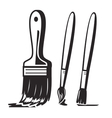 black paint brush vector image vector image