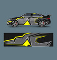 car decal wrap design with wave element graphic vector image vector image