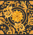 golden baroque rich luxury pattern vector image vector image