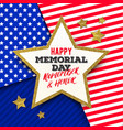 happy memorial day - greeting card vector image vector image