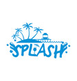 splashsplash beach logo vector image vector image