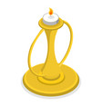 3d isometric flat set of candlesticks item vector image
